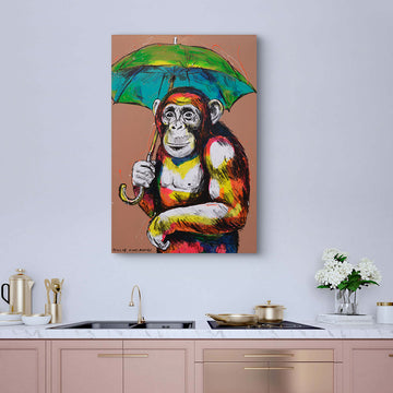 The Chimp Was In Heaven (Original Painting)