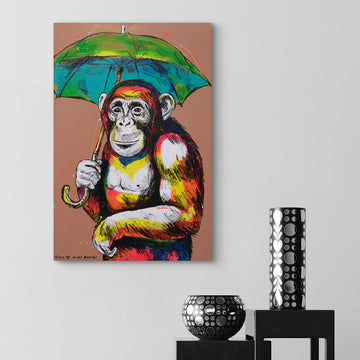 The Chimp Was In Heaven (Original Painting)