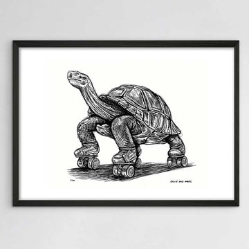 The Galápagos Tortoise Races on Roller Skates(Giclee Canvas Print)