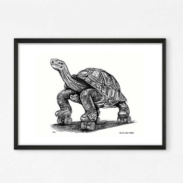 The Galápagos Tortoise Races on Roller Skates(Giclee Canvas Print)