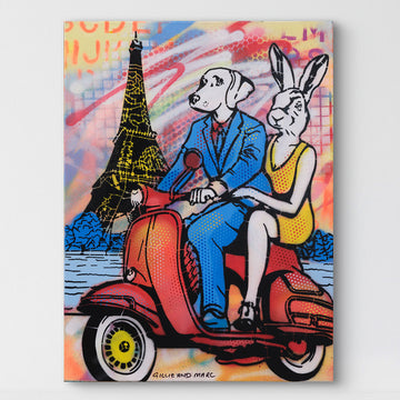 The Glorious Ride Around Paris (Original Painting)