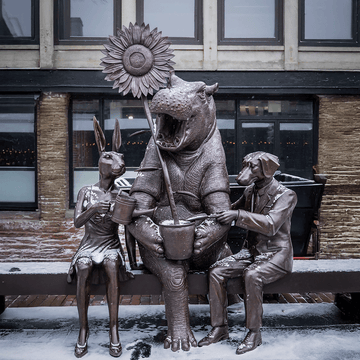 The Green Bench (Bronze Sculpture)