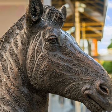 The Grevy's Zebra Races on the Vespa (Bronze Sculpture)