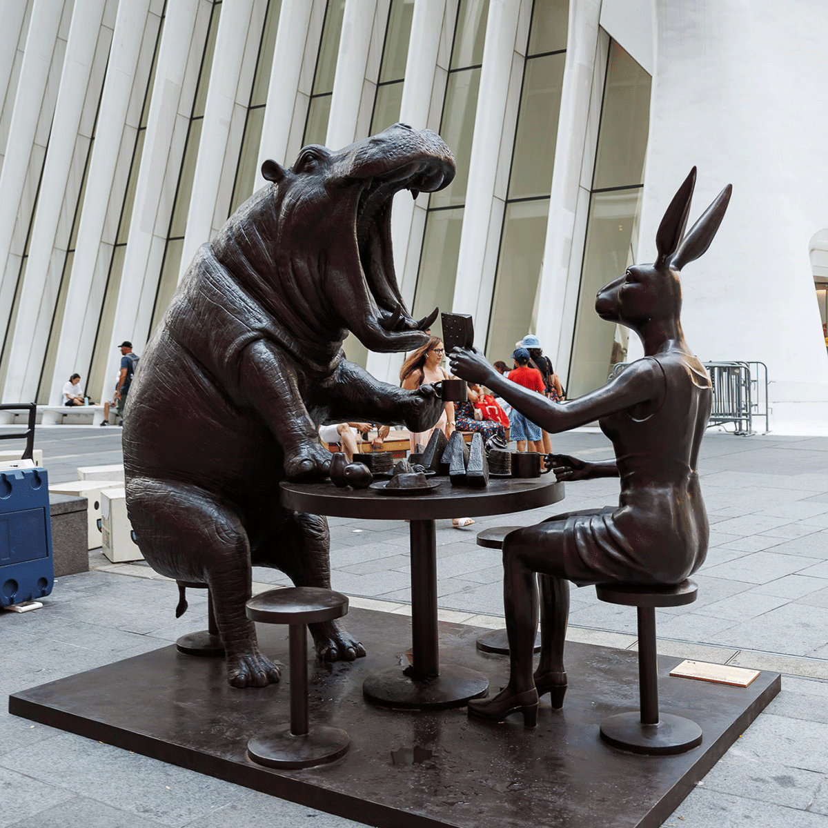 The Hippo Was Hungry to Try New Things with Rabbitwoman (Bronze