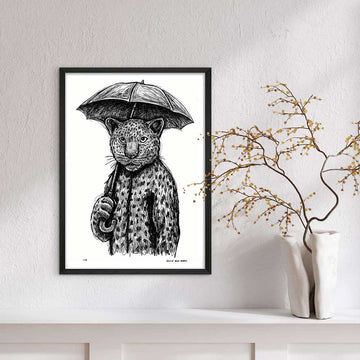 The Leopard Liked Singing in the Rain (Giclee Canvas Print)