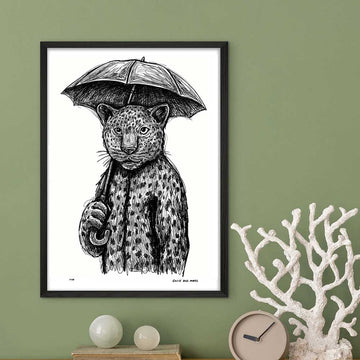The Leopard Liked Singing in the Rain (Giclee Canvas Print)