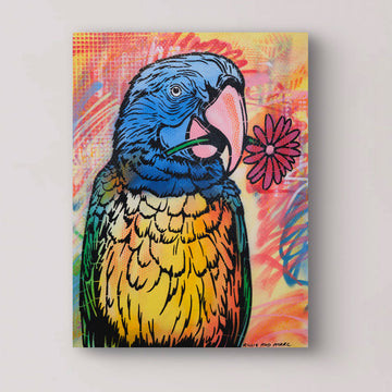 The Parrot Is Inspired (Original Painting)