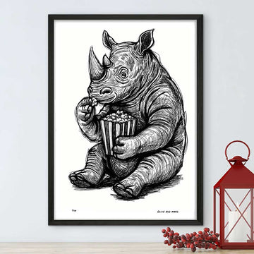 The Rhino Was Always Hungry (Giclee Canvas Print)