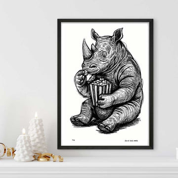 The Rhino Was Always Hungry (Giclee Canvas Print)