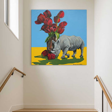 The Rhino Was Here Forever (Original Painting)