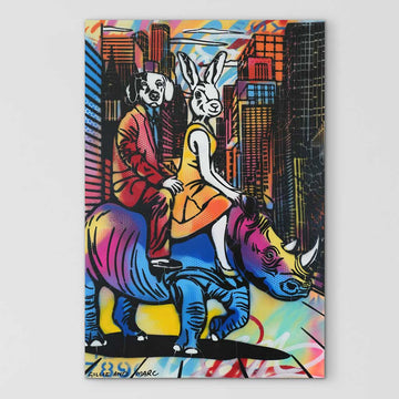 The Rhino Was On A Mission (Original Painting)