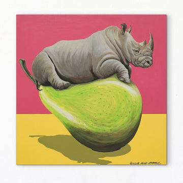 The Rhino Was Pearfect Forever (Original Painting)