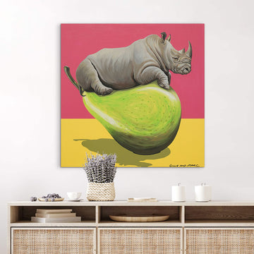 The Rhino Was Pearfect Forever (Original Painting)
