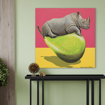 The Rhino Was Pearfect Forever (Original Painting)