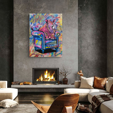 The Rhino Was at Home (Original Painting)