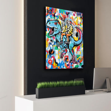 The T-Rex Was Not Happy (Original Painting)