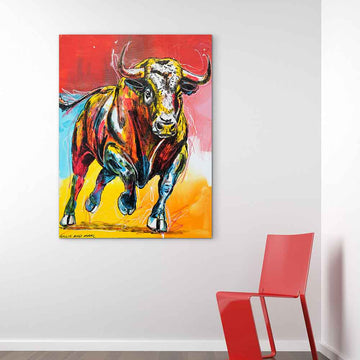 The Unstoppable Spirit of the Wild Bull (Original Painting)