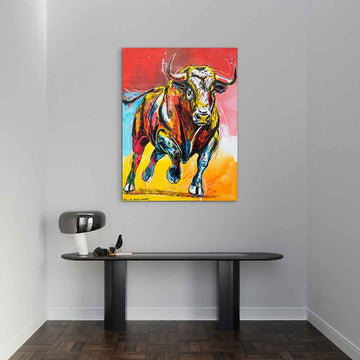 The Unstoppable Spirit of the Wild Bull (Original Painting)