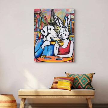 The Coffee Drinkers in Paris (Original Painting)