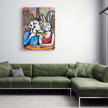 The Coffee Drinkers in Paris (Original Painting)