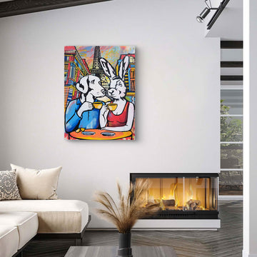 The Coffee Drinkers in Paris (Original Painting)