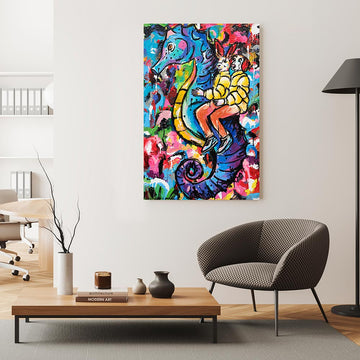 The Seahorse Was Never Horsing Around (Original Painting)