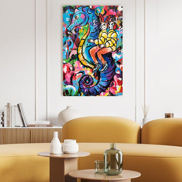 The Seahorse Was Never Horsing Around (Original Painting)