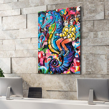 The Seahorse Was Never Horsing Around (Original Painting)