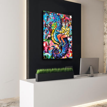 The Seahorse Was Never Horsing Around (Original Painting)