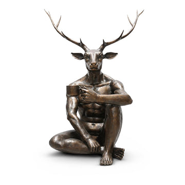 The Deer Loved His Long Black (Bronze Sculpture, Mid-Size)