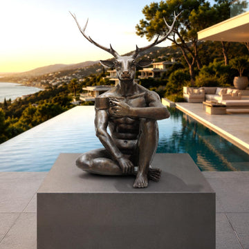 The Deer Loved His Long Black (Bronze Sculpture, Mid-Size)