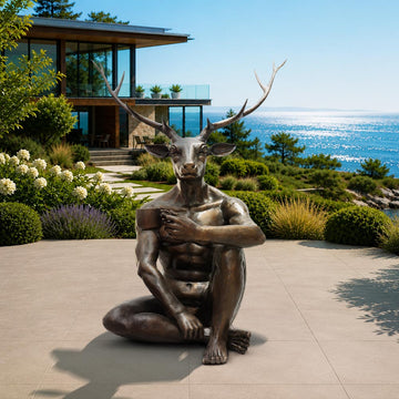 The Deer Loved His Long Black (Bronze Sculpture, Mid-Size)
