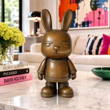 The Original Rabbitgirl of the Bronze Glow (Bronze Sculpture, Small)