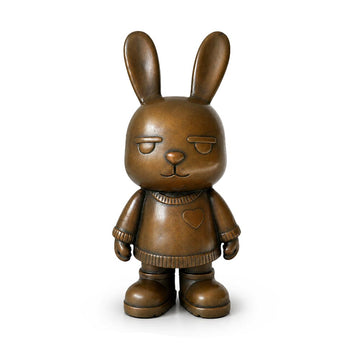 The Original Rabbitgirl of the Bronze Glow (Bronze Sculpture, Small)