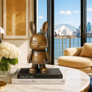 The Original Rabbitgirl of the Bronze Glow (Bronze Sculpture, Small)