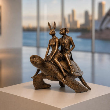 The Sea Turtle Riders (Bronze Sculpture, Small)