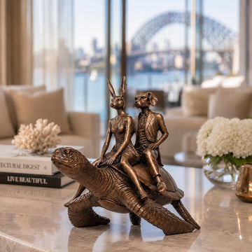 The Sea Turtle Riders (Bronze Sculpture, Small)