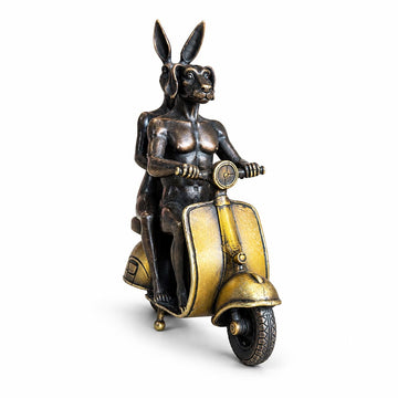 The Vespa Riders Forever (Bronze Sculpture, Miniature)