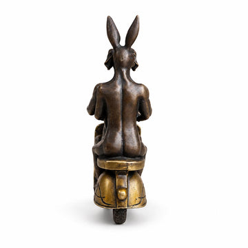 The Vespa Riders Forever (Bronze Sculpture, Miniature)
