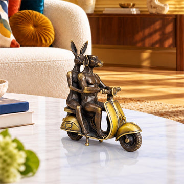 The Vespa Riders Forever (Bronze Sculpture, Miniature)