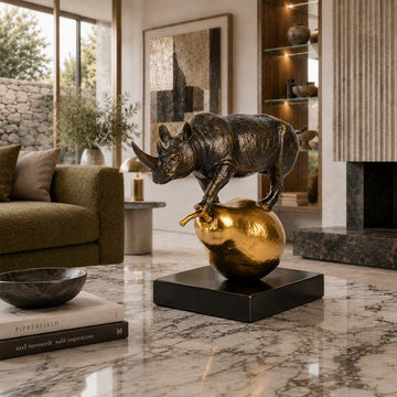 The Rhino Was Just Pearfect (Bronze Sculpture, Small)