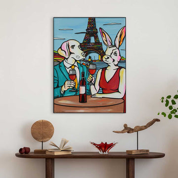 They Loved Their Pinot in Paris (Original Painting)