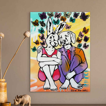 They Sat Together in a World of Butterflies (Original Painting)