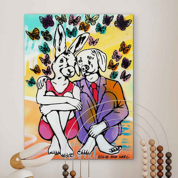 They Sat Together in a World of Butterflies (Original Painting)