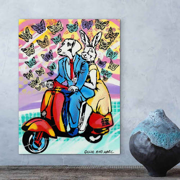 They Went Wherever the Butterflies Led Them (Original Painting)