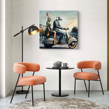 They Were Travelling the Road of Life Together (Original Painting)