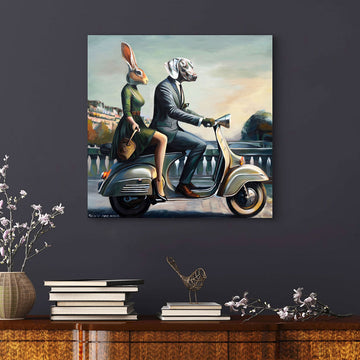 They Were Travelling the Road of Life Together (Original Painting)