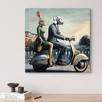 They Were Travelling the Road of Life Together (Original Painting)