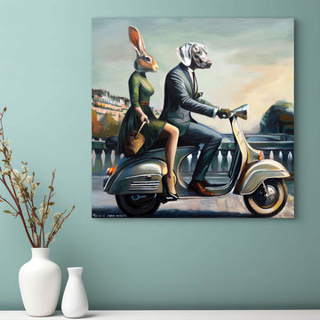 They Were Travelling the Road of Life Together (Original Painting)