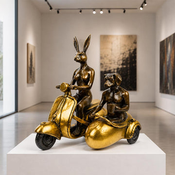 They Rode Side by Side for the Long Run (Bronze Sculpture, Miniature Collection)